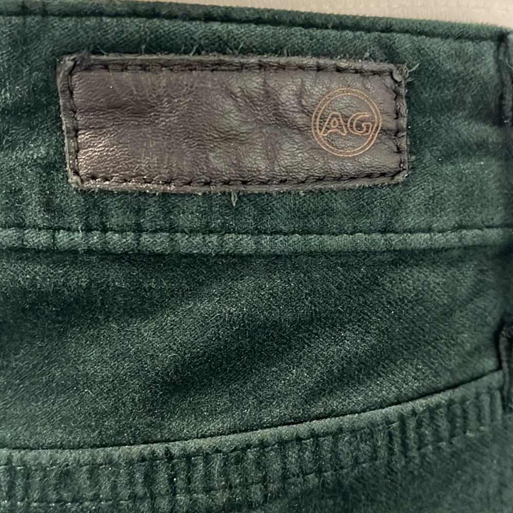 AG Green Velvet Farrah Skinny pants - Picture 5 of 8